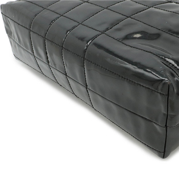 Chanel Chocolate Bar Chain Shoulder Bag Enamel Black - Picture 3 of 9